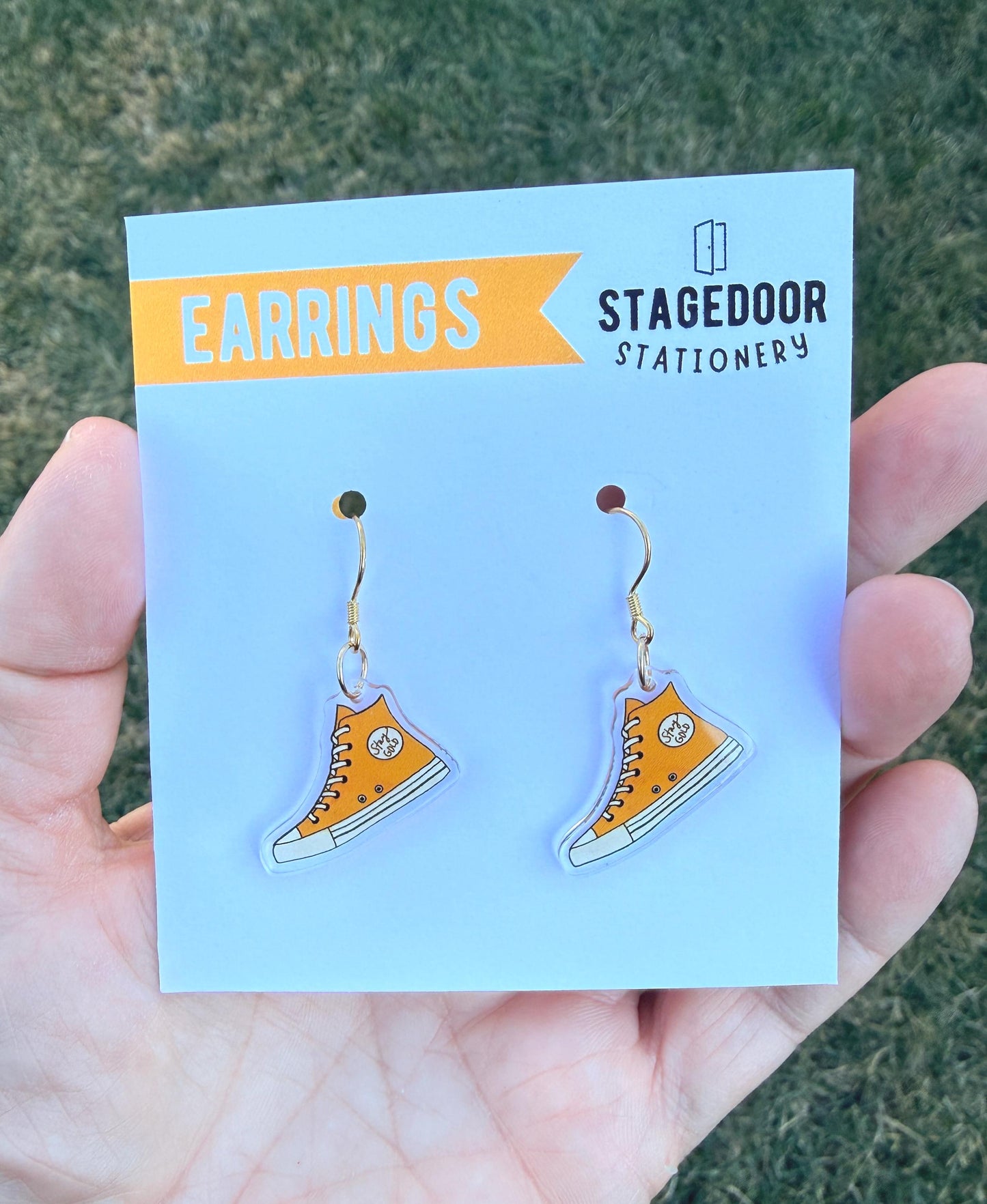 Stay Gold The Outsiders Shoe Inspired Broadway Theatre Acrylic Dangly Earrings