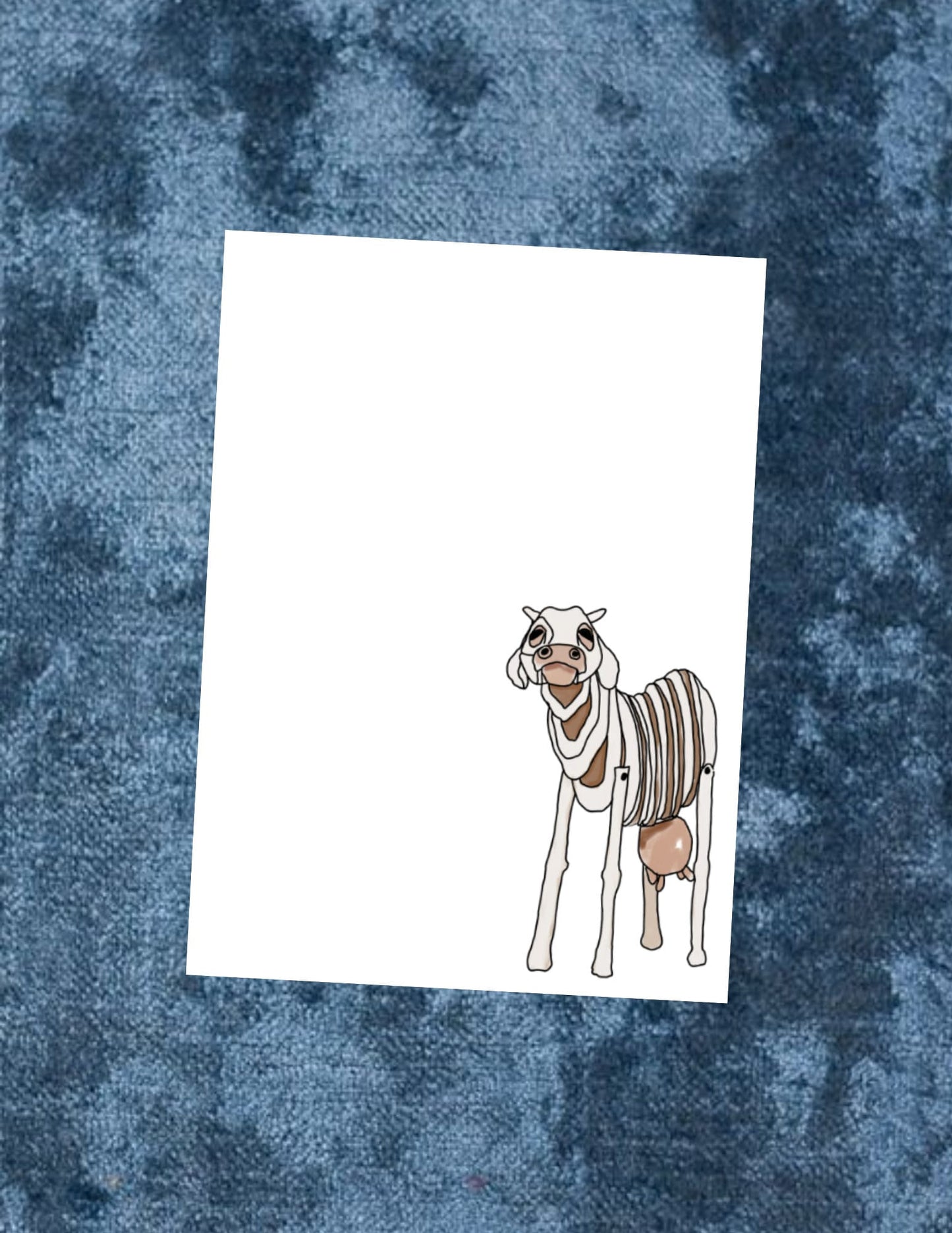 Notepad Milky White Cow Inspired Broadway Theatre Stationery