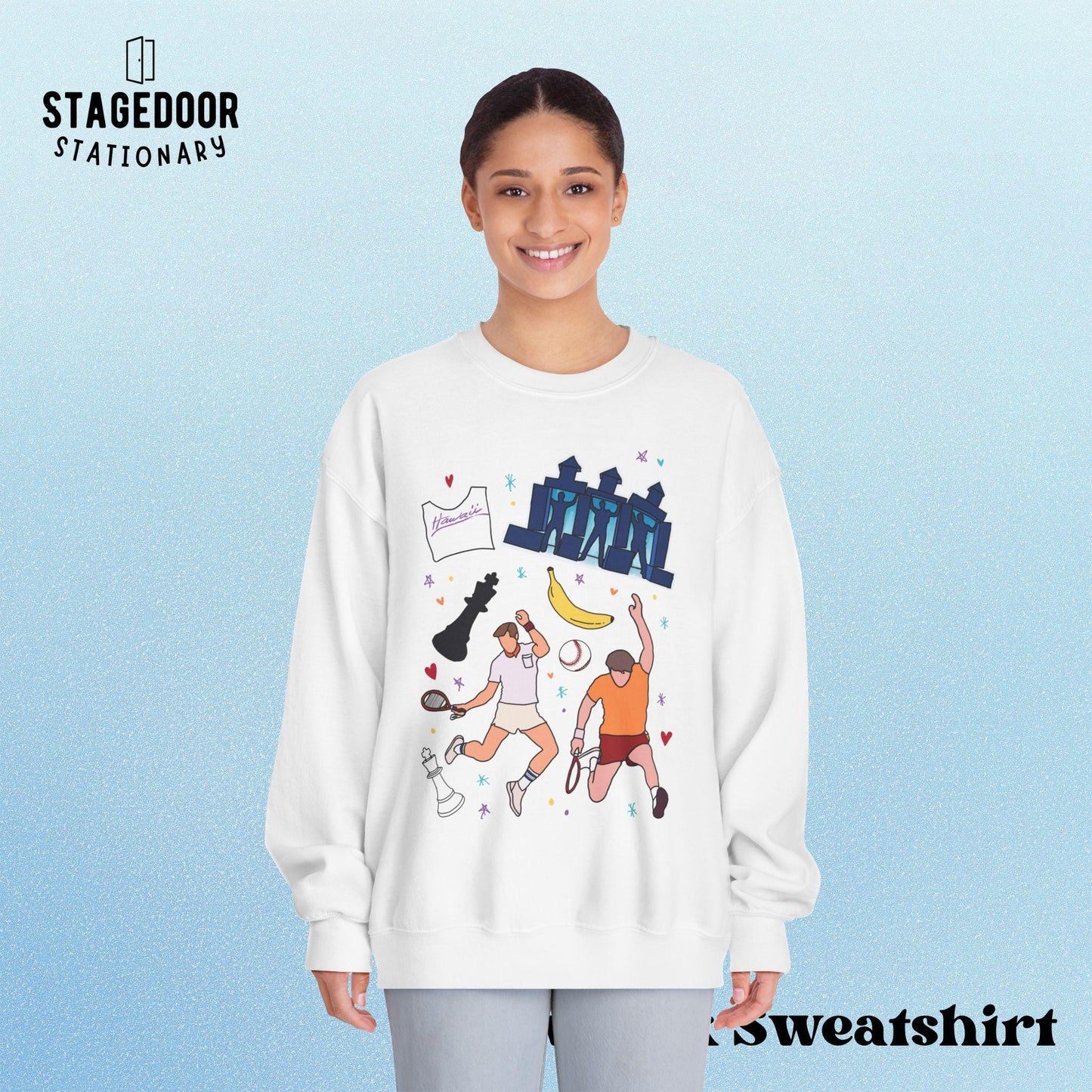 Crewneck Sweatshirt Falsettos Whizzer and Marvin Pickleball Musical Theatre Gift Trina Breaking Down