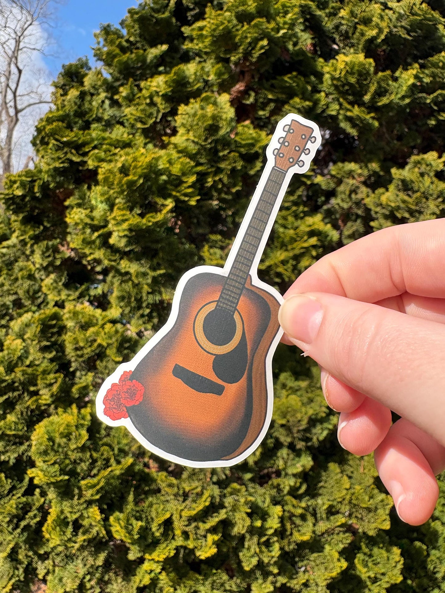 Orpheus Guitair Vinyl Sticker Hadestown Inspired