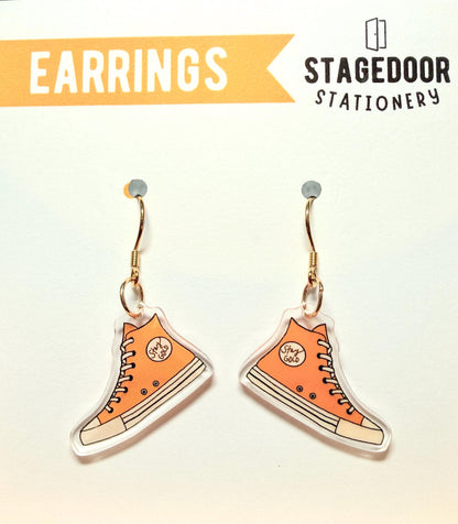Stay Gold The Outsiders Shoe Inspired Broadway Theatre Acrylic Dangly Earrings
