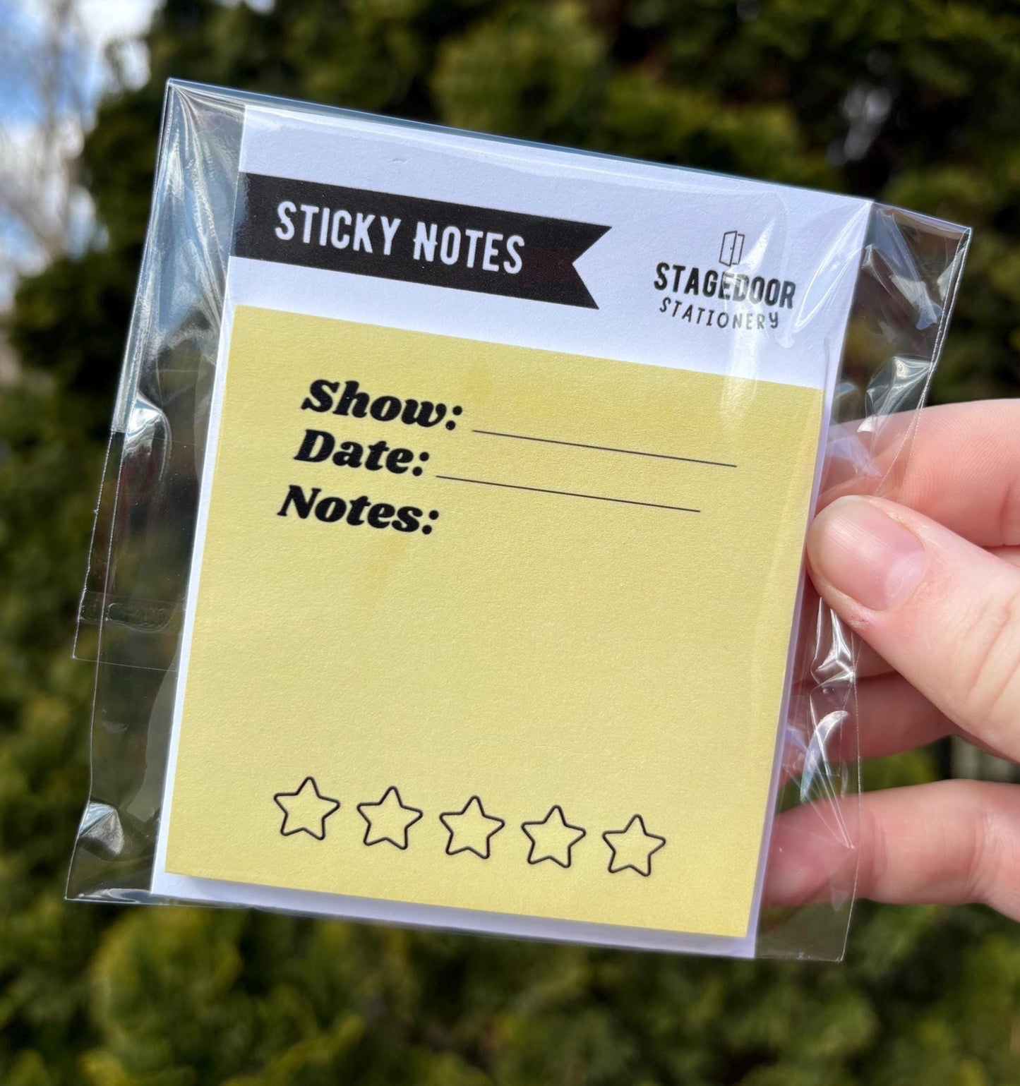Theater Review Program Sticky Notes Broadway