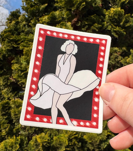 Marilyn Vinyl Sticker SMASH Musical Theatre Broadway Icon Waterproof