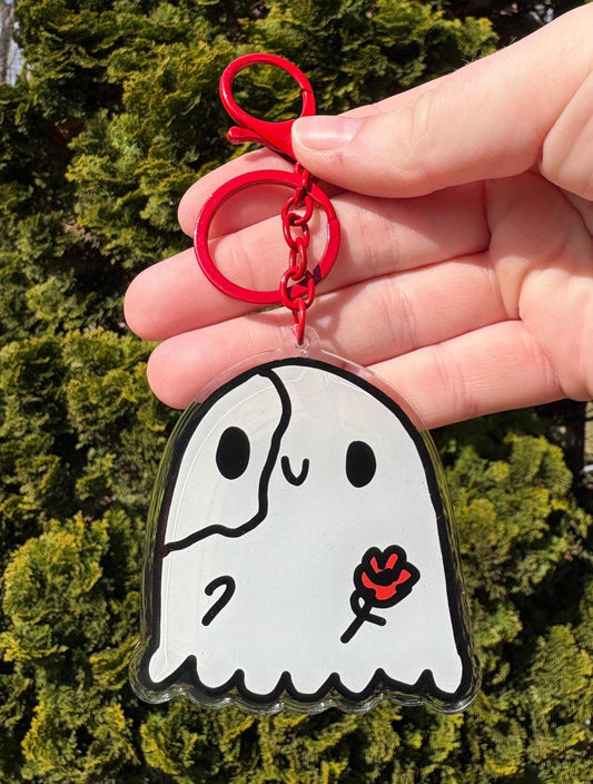 NEW! Keychain Phantom Ghost Opera Cute Rose Mask Inspired Broadway Theatre Charm