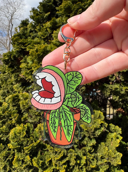 Audrey II Bag Charm Little Shop of Horrors Plant Charm with Gold Hardware Keychain