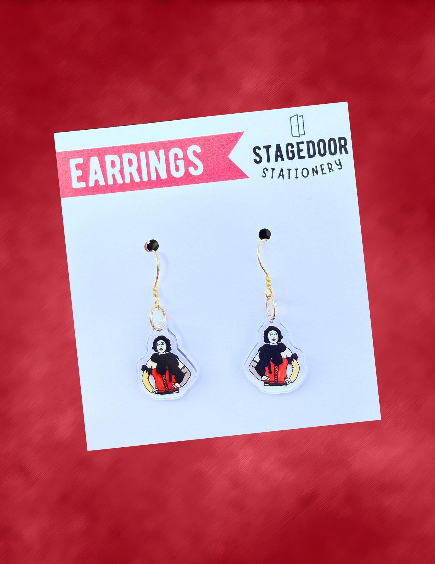 NEW! Frank-N-Furter Acrylic Earrings Rocky Horror Inspired Theatre Picture Show