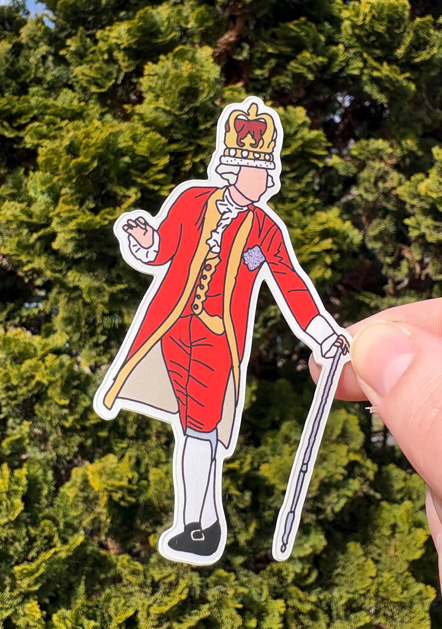 King George Vinyl Sticker Waterproof Musical Theater Broadway