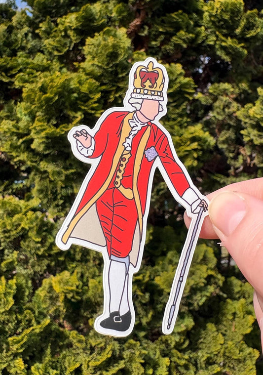 King George Vinyl Sticker Waterproof Musical Theater Broadway