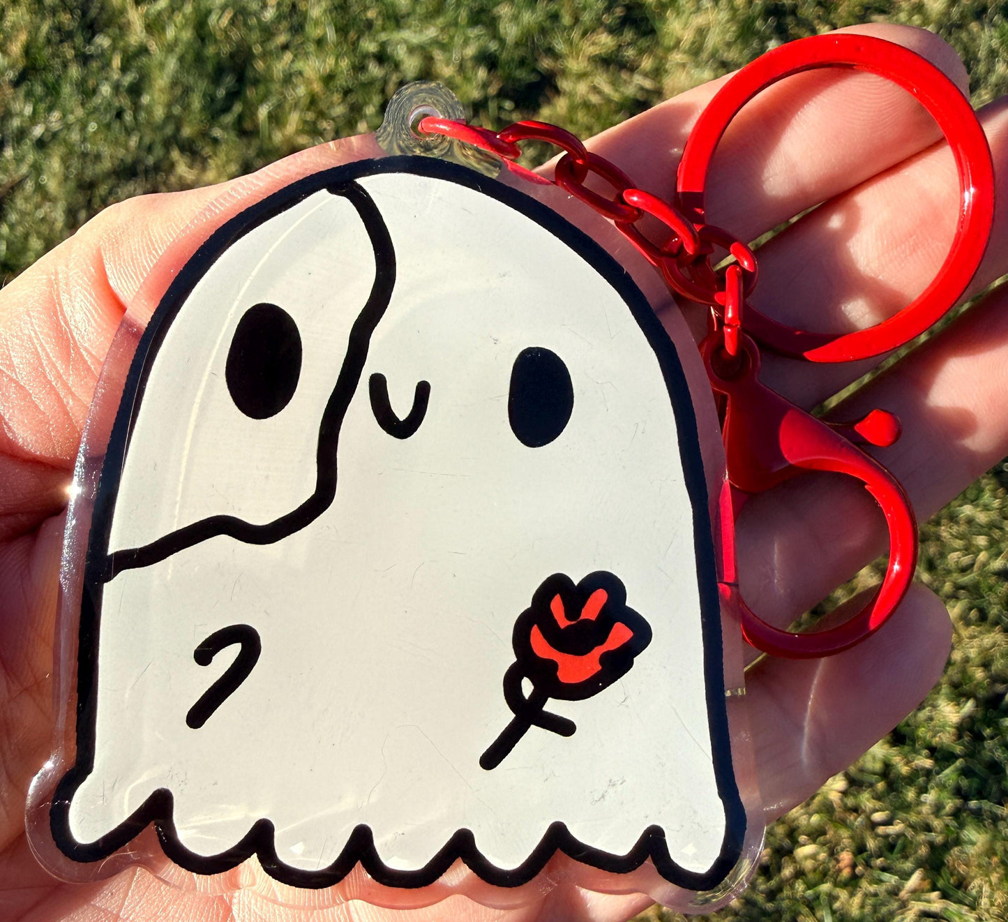 NEW! Keychain Phantom Ghost Opera Cute Rose Mask Inspired Broadway Theatre Charm