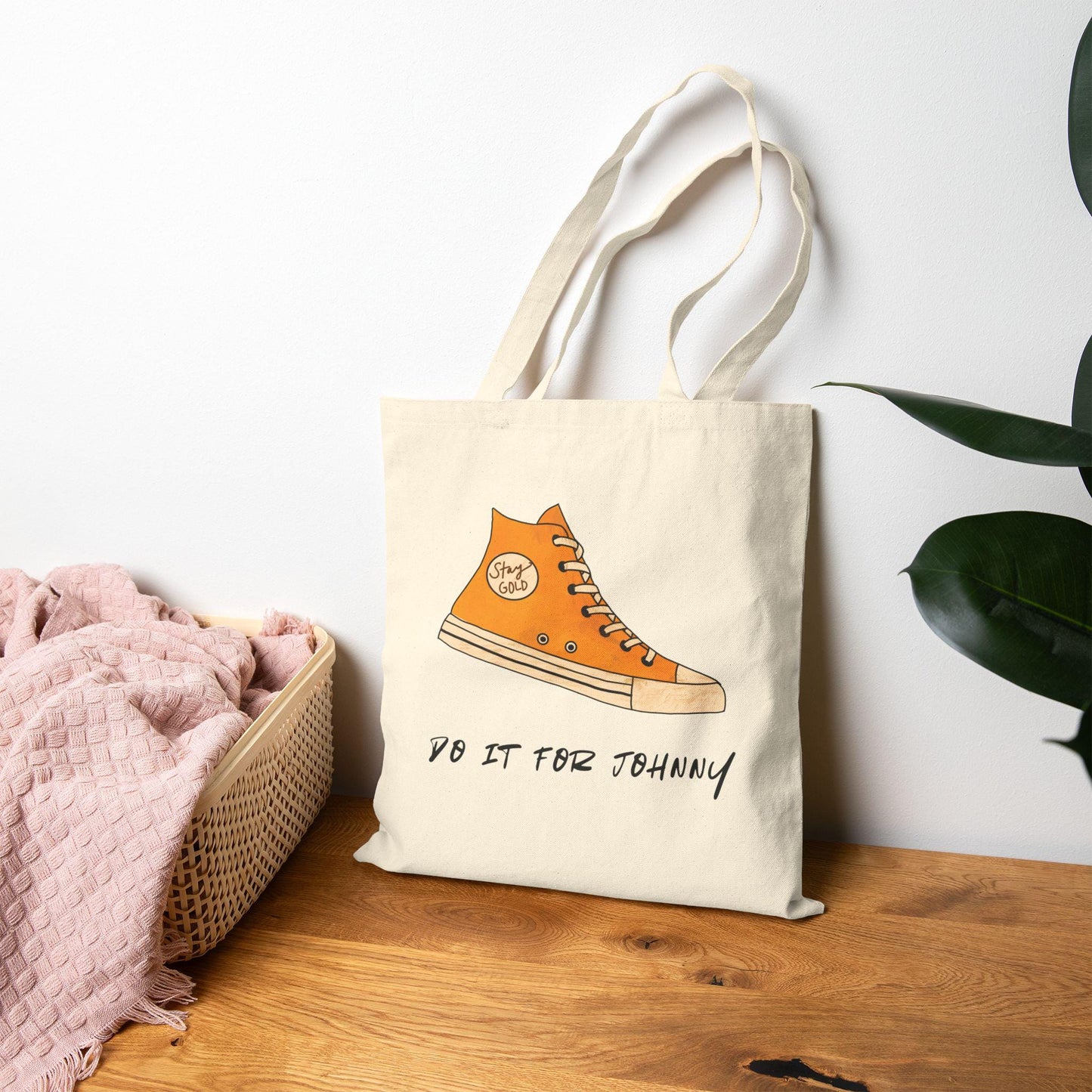 Do It For Johnny Reusable Canvas Tote Bag Shoe Outsiders Stay Gold Musical Theatre Book Bag