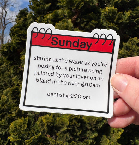Sunday in the Park with George Inspired Waterproof Vinyl Sticker