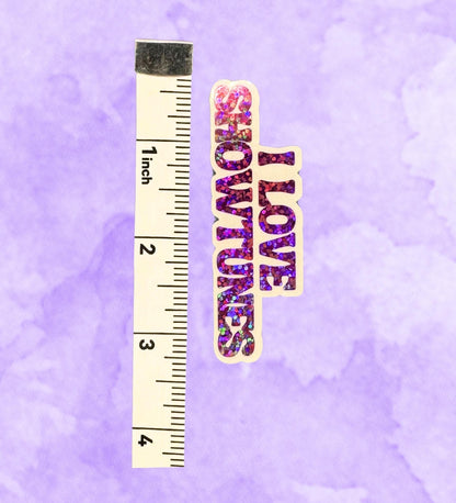 I Love Showtunes Pink Sparkly Waterproof Vinyl Sticker Broadway Theatre Lover Inspired