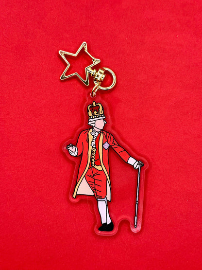 King George Acrylic Keychain Hamilton Theater Broadway Inspired Accessory