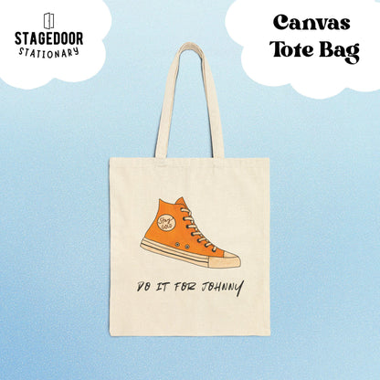 Do It For Johnny Reusable Canvas Tote Bag Shoe Outsiders Stay Gold Musical Theatre Book Bag