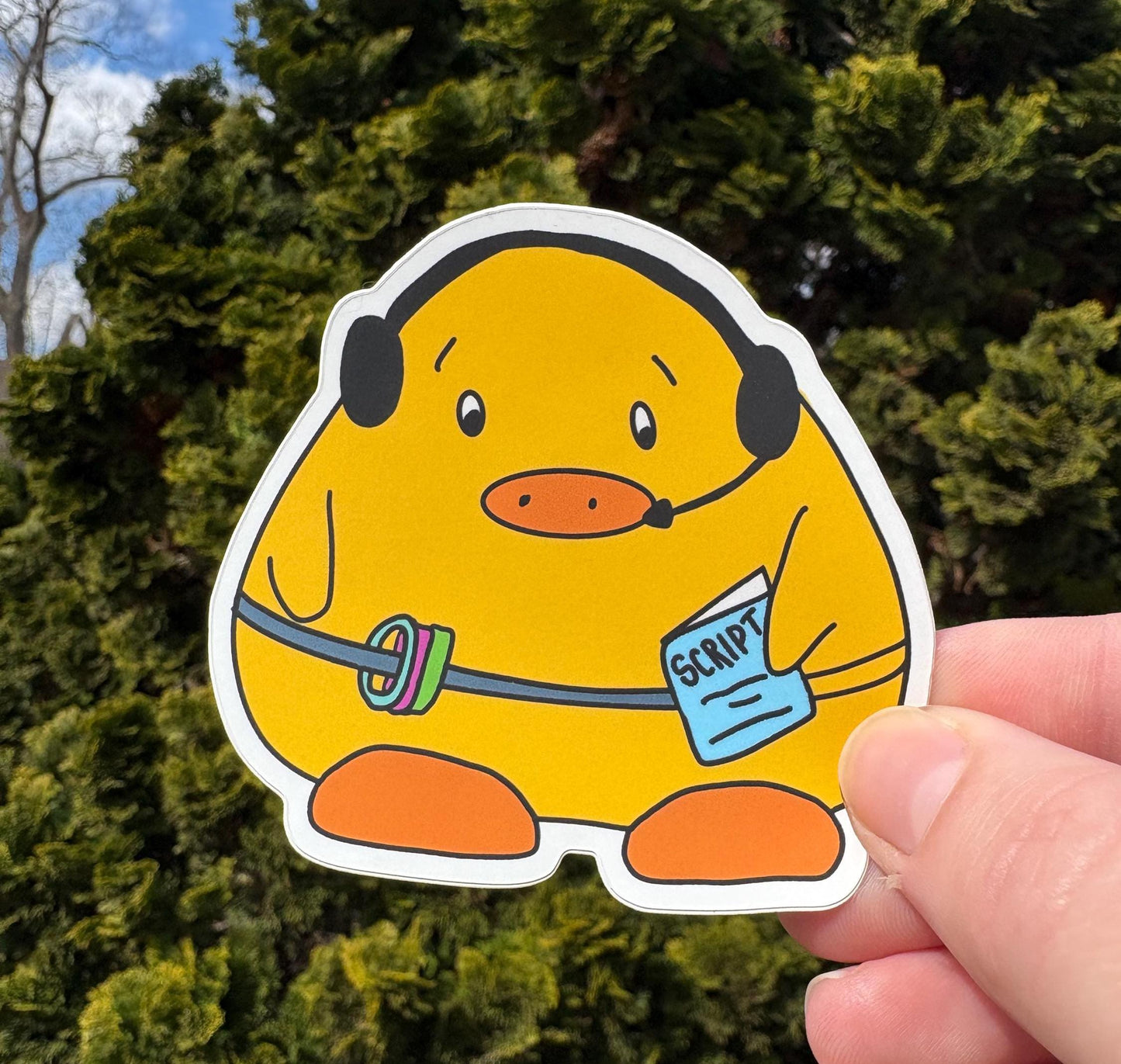 Stage Management Duck Vinyl Sticker Waterproof Theatre Tech Inspired