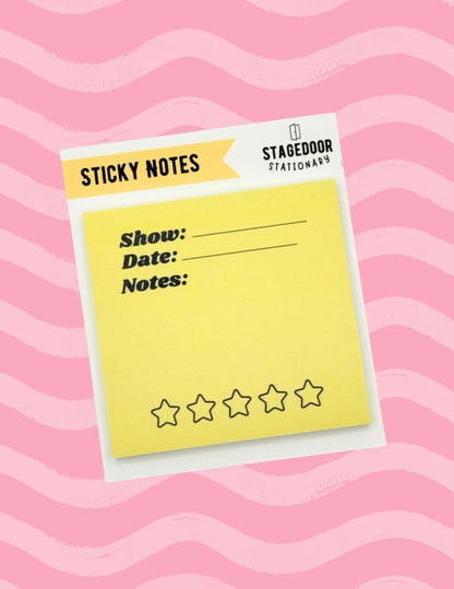 Theater Review Program Sticky Notes Broadway