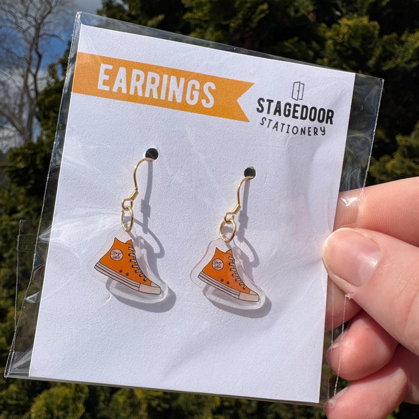 Stay Gold The Outsiders Shoe Inspired Broadway Theatre Acrylic Dangly Earrings