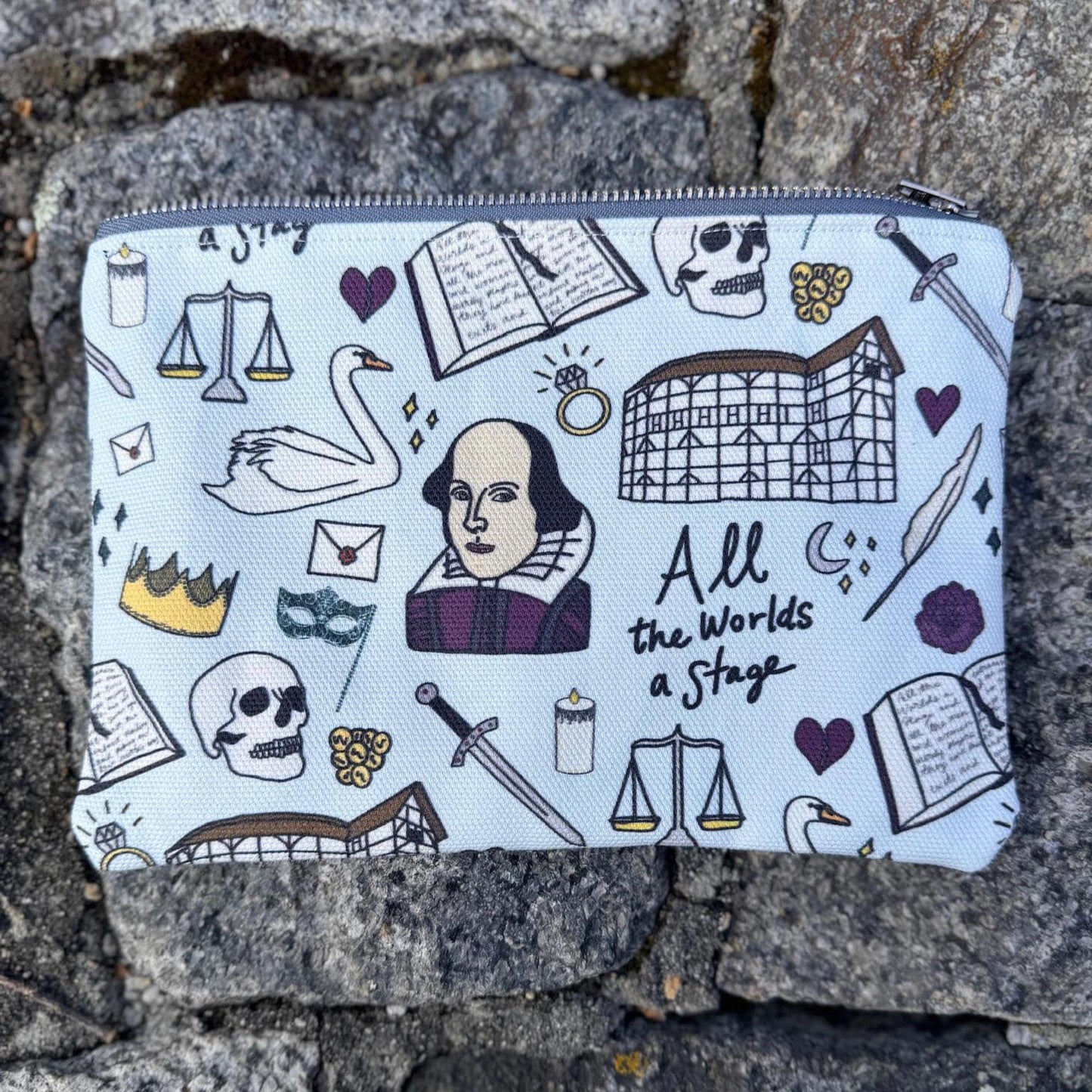 NEW! Shakespeare Canvas Pencil Case Handmade